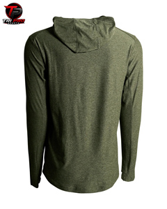 Sudadera con Capucha para Hombre, para Caza, Color Verde Oliva Oscuro, de Forro Polar, con Cuello Cruzado, Manga Larga, Deportiva, Térmica, de Capa Media - Product Image 3