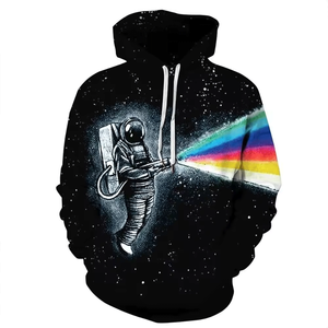 Sweat à capuche noir pour homme, imprimé 3D motif fumée, coupe classique, décontracté, en polaire, imperméable, respirant, coupe-vent, sérigraphié, hiver - Product Image 2