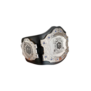 Ceinture de champion Glory Goals plaquée argent avec pierres bleues, ceinture de récompense personnalisable pour événements et reconnaissance - Product Image 6