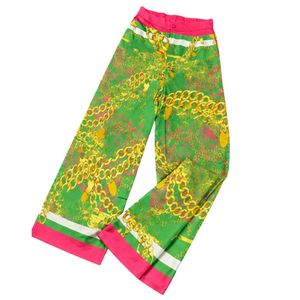 Pantalones de Satén Verde Rosa para Mujer, Pantalones Anchos Estampados, Pantalones Casuales de Moda, Pantalones Holgados Elegantes para Fiesta, Ropa de Mujer - Product Image 5