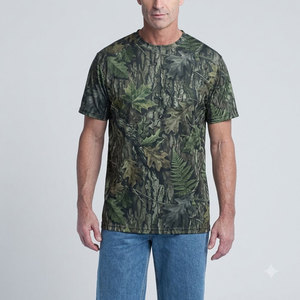 เสื้อยืดล่าสัตว์แฟชั่นใหม่ ไซส์ใหญ่ ผลิตจากผ้าฝ้ายผสมโพลีเอสเตอร์ สไตล์ลำลอง สำหรับผู้ชาย วางขายออนไลน์ - Product Image 1