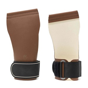 Guantes de levantamiento de pesas de cuero genuino para gimnasio, 1 par, protectores de palma, agarres para gimnasia, barra de dominadas, levantamiento de pesas - Product Image 4