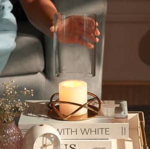 Portavelas de Alambre Metálico Dorado con Campana de Vidrio, Hecho a Mano, Ecológico, Decorativo, para Navidad, Pascua y Decoración del Hogar - Product Image 2