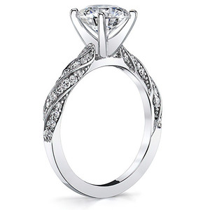 Bague de fiançailles en or jaune 18 carats massif avec diamant torsadé, 1CT/2CT, pour femmes et filles, à porter lors de fêtes. - Product Image 3