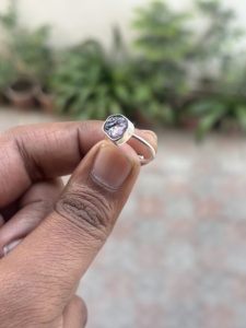 Raw Amethyst <b>Ring</b> in Prong <b>Set</b> Sterling <b>Silver</b> Handmade Stone <b>Ring</b> February Birthstone Jewelry Elegant Amethyst Statement <b>Ring</b> - Product Image 5