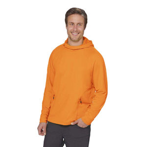 Sweat-shirt à capuche épais pour homme, orange, avec logo personnalisé, coupe oversize et carrée, style streetwear, fabrication OEM/ODM, marque privée - Product Image 5