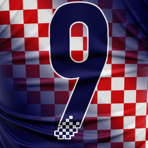 Ensemble de maillot de football pour hommes de Croatie, design sublimé à carreaux, col en V, manches courtes, évacuation de l'humidité, 100% polyester, uniforme adulte - Product Image 6