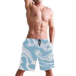 Shorts de bain pour hommes de haute qualité, décontractés, à séchage rapide, respirants, écologiques, imperméables, en tissu 100% polyester, taille élastique - Product Image 5