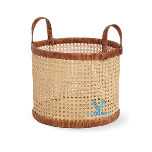 Cesta Organizadora de Bambú y Ratán de la Mejor Calidad, Diseño Rústico, Ecológica, Hecha a Mano, Solución de Almacenamiento para Ropa y Uso Doméstico - Product Image 1