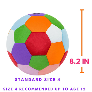 Ballon de football rembourré en tissu mousse coloré léger Arqen Industries, couleurs personnalisées pour l'entraînement en salle des enfants - Product Image 2