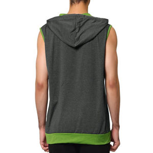 Sudadera con capucha sin mangas con cremallera de calidad a precio de fábrica, sudadera con capucha multicolor personalizada con cremallera, sudaderas y sudaderas con capucha básicas de algodón para hombre - Product Image 6