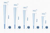 Kertas Cone Biru MW Tip Shortys Ukuran 53mm Kualitas Premium Biodegradable Food Grade Cone Kertas Gulung Siap Pakai Dalam Kotak Isi 1200 Cone