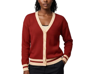 Custom Logos Sorority Women's Knitted <b>Cardigan</b> <b>Sweater</b> V-Neck Long Sleeve Solid Pattern Soft fabric - Product Image 4