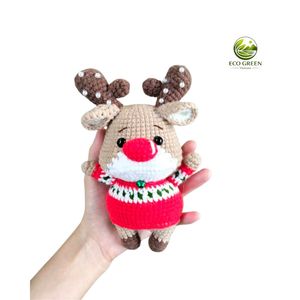 Cute Handmade Christmas Crochet Plush Doll Keychain Santa <b>Tree</b> Elk Snowman Holiday Gift Toy Wholesale - Product Image 3