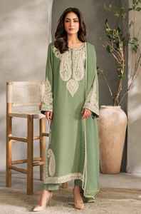 Collection Hiver Originale 2026 OEM Salwar Kameez Indien et Pakistanais pour Femmes, Couleur Unie Personnalisée, Marque AM IMPEX, 3 Pièces en Lin - Product Image 5