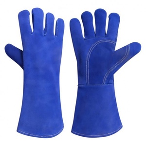 Guantes de Soldadura de Cuero Vacuno Genuino de Alta Calidad al por Mayor, con Doble Palma Aislada, para Protección Laboral en Soldadura y Corte Eléctrico - Product Image 2