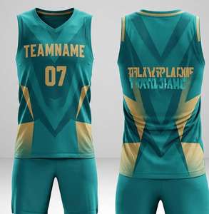 Vente en gros d'usine, uniforme de basket-ball personnalisé, évacuation rapide de l'humidité, uniforme d'équipe de haute qualité, 100% polyester, ensemble de maillots de basket-ball pour hommes - Product Image 3
