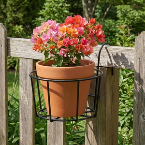 Decorative Metal Planter Pot Hanging For Balcony Used Cheap Price Metal Planter Pot Simple Black Metal Indoor Plant Flower Pot - Product Image 1