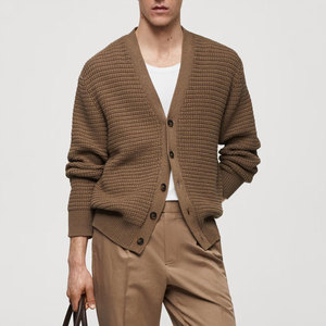 Suéter Cárdigan de Algodón 100% Personalizable con Logotipo Frontal, Transpirable, para Hombre, Estilo Clásico, Precio al por Mayor - Product Image 1