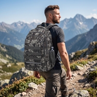 Sac à dos tactique Molle Oxford souple avec courbe physiologique dorsale, sac d'hydratation étanche 20-35L pour sports de plein air