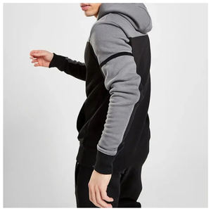 Sudadera con capucha básica flexible para hombre, sudadera de forro polar, cómoda, informal, para uso diario, con capucha y cordón ajustable - Product Image 3