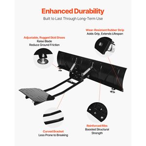 Lama Raschiante Universale in Acciaio da 60 Pollici per ATV, Accessorio Spazzaneve Universale da 60 Pollici, Regolabile in Altezza Sinistra e Destra, Accessori Rapidi per Camion - Product Image 5