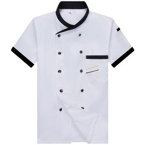 Uniforme de Chef Unisex de Manga Corta, Ropa de Trabajo Transpirable para Catering, Uniforme de Cocina, Chaqueta de Cocinero para Servicio de Alimentos - Product Image 5