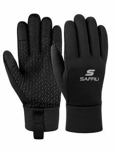 Gants de ski d'hiver SAFFILI, gants complets en néoprène imperméables, isolés thermiquement, compatibles avec les écrans tactiles, unisexes, noirs - Product Image 1