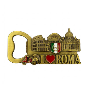 Abridor de Botellas Personalizado con Diseño Irregular de Roma, Llavero Metálico - Product Image 4