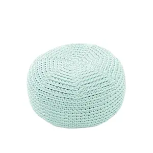 Haute Qualité Naturel Bohème Style Pouf Macrame Pouf Rond Décor Chaise Forme Ronde Macrame Pouf Chambre Décor