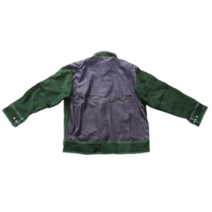 Vêtements de soudeur industriels en cuir robuste, veste de travail en cuir de vachette pleine fleur de haute qualité avec logo, 100 % polyester - Product Image 2