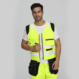Chaleco de Seguridad Reflectante de Alta Visibilidad para Hombre, Reversible, de Lona, Impermeable, Transpirable y de Secado Rápido, Ideal para Otoño, Marca TALLIANS - Product Image 4