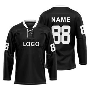 Jersey de Hockey sobre Hielo Personalizado Unisex para Adultos, 100% Poliéster, Impreso, Antibacterial, de Secado Rápido, Transpirable, que Absorbe la Humedad - Product Image 4