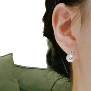 Pendientes de Plata de Ley S925 de Estilo Retro Buchirati, Perlas Naturales Redondas e Impecables de Alta Calidad de 9-10 mm - Product Image 5