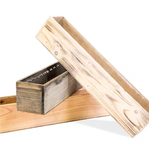 Jardinera Rectangular de Madera Maciza Personalizada al por Mayor, Maceta de Madera Carbonizada, Jardinera de Ventana, Decoración de Jardín - Product Image 2