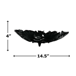 Bandeja de Servir Minimalista de Metal Negro, Diseño Redondo, Vajilla para Comedor - Product Image 1