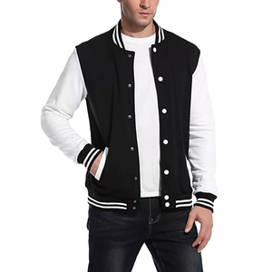 High Street Style Unisex Winter Varsity <b>Jacket</b> <b>Thick</b> <b>Fleece</b> Stand Collar Zipper Closure Cartoon Print Front Logo OEM Available - Product Image 3