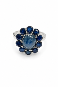<b>Blue</b> Sapphire <b>Ring</b> in 92.5 Sterling Silver KLSR-10682 - Product Image 4