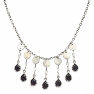 Collier Statement en Laiton Doré avec Perles Turquoises et Pendentif en Cristal, Chaîne à Accent Strass, Bijoux en Gros - Product Image 2