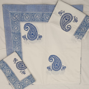 Jaipur Hand <b>Block</b> Printed Floral Pure Cotton Indian <b>Bed</b> Sheet Set Wholesale Durable Skin Friendly Non Toxic Dyes Home Hospital - Product Image 1