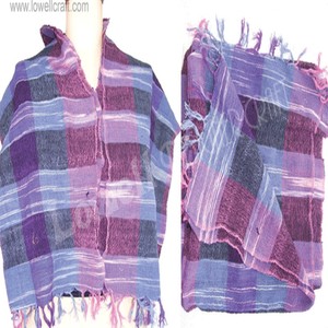 Écharpe en coton jacquard tricotée à la main pour homme, écharpe longue en acrylique à carreaux pour femme, isolation thermique, style classique d'hiver, châle chaud - Product Image 2