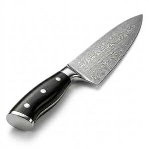 Cuchillo de Chef de Acero de Damasco, Hoja de Acero con Patrón, Mango de Madera Cómodo, Cuchillo de Cocina Profesional Hecho a Mano, Alto Rendimiento - Product Image 2