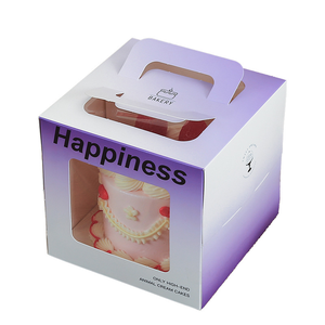 Cajas de Papel Kraft para Pan y Pasteles con Logotipo Personalizado, Color Rosa, para Regalo, con Ventana Transparente en la Parte Delantera - Product Image 4