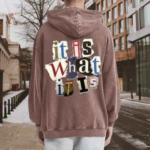 Sweat-shirt à capuche 100 % coton pour homme, délavé à l'acide, style vintage, coupe oversize, streetwear graphique, pull à capuche, hip-hop, baggy, gothique, unisexe - Product Image 2