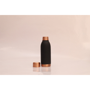 Modern Minimalist Matte Black <b>Copper</b> <b>Bottle</b> Premium Handcrafted Sleek Design Water <b>Bottle</b> for Yoga Office & Gym - Product Image 6