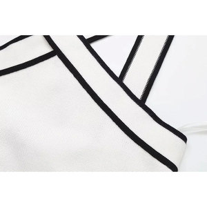 Wholesale Women Fashion Contrast Color Knit Tank <b>Tops</b> Sexy Backless <b>Cross</b> Straps Female - Product Image 5