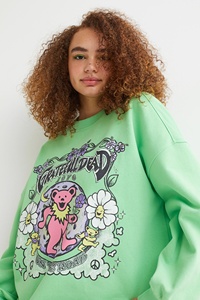 Women's <b>Vintage</b> Crew Neck <b>Sweatshirt</b> 100% Cotton Terry Fleece Printed Wholesale Hoodies & <b>Sweatshirts</b> - Product Image 2