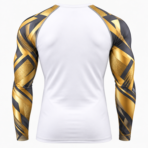 Rashguard de Jiu Jitsu para Grappling, MMA, BJJ, Sin Gi, Antiolor, de Secado Rápido, Elástico, Ajustado, Capa Base Deportiva para Hombre - Product Image 4