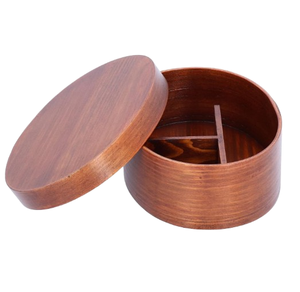 Custom made Bento Wooden <b>Storage</b> Box with Lid Round Spice Chapati and Dry Fruit <b>Container</b> <b>for</b> <b>Kitchen</b> - Product Image 6
