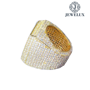 Best Price Unisex <b>925</b> <b>Silver</b> 14K Gold Plated IGI Certified Luxury Designer Finish Wedding Engagement <b>Ring</b> - Product Image 3